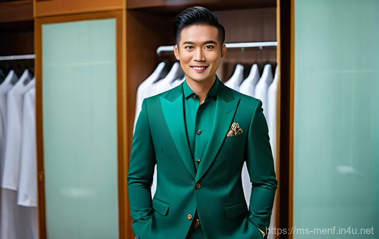 남성 의류 할인 정보 - **Prompt:** "A young Malaysian man, in his late 20s, is comfortably seated on a plush sofa in a mode...